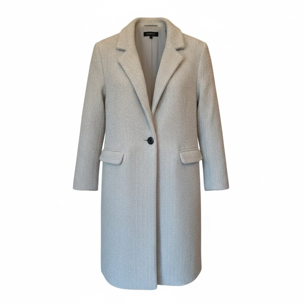 LOFT Light Blue Trench Coat – Size Small - Picture 2 of 6